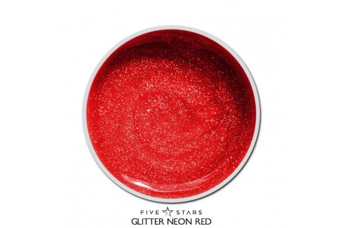 GLITTER NEON RED
